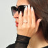 Set of Two Rings: Women's Oversized Pear & Men's Infinity Collection